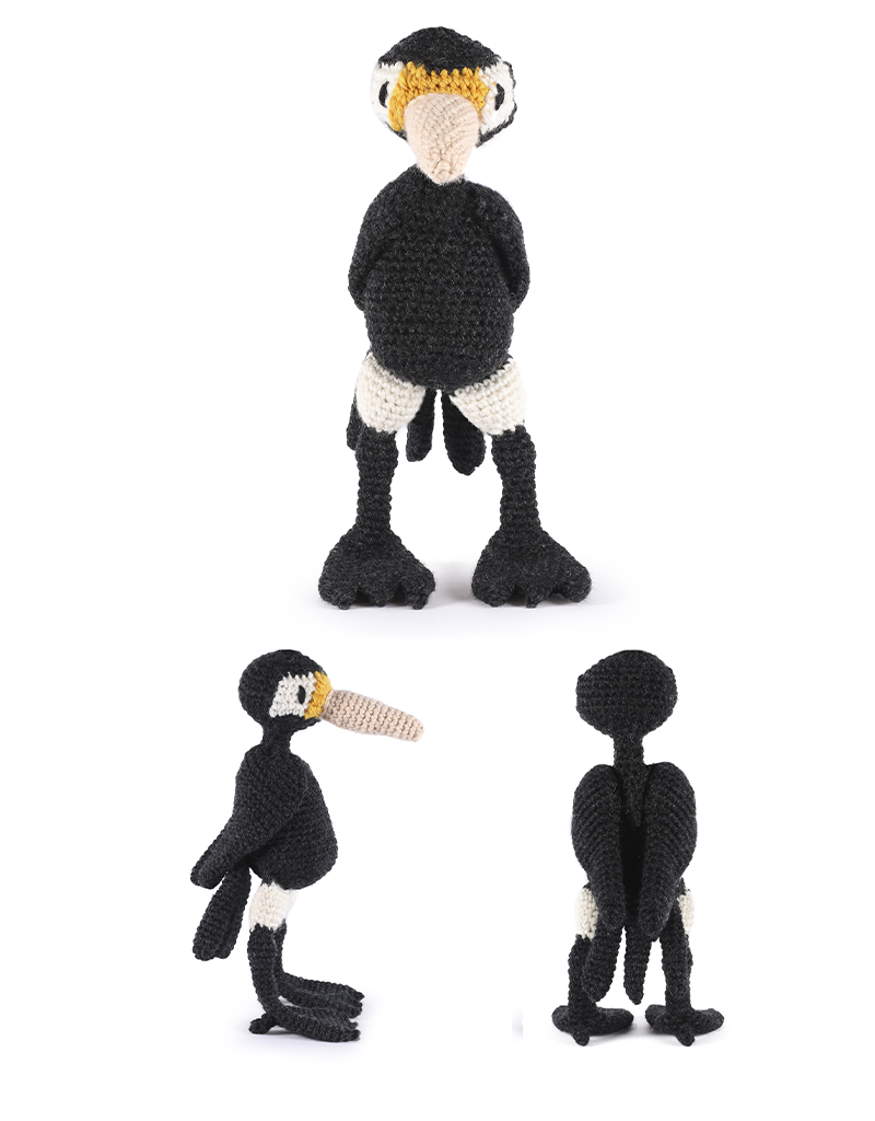 toft ed's animal Lois the Great Cormorant amigurumi crochet